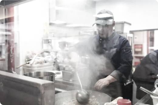 传统食堂-排队打饭，人工收银