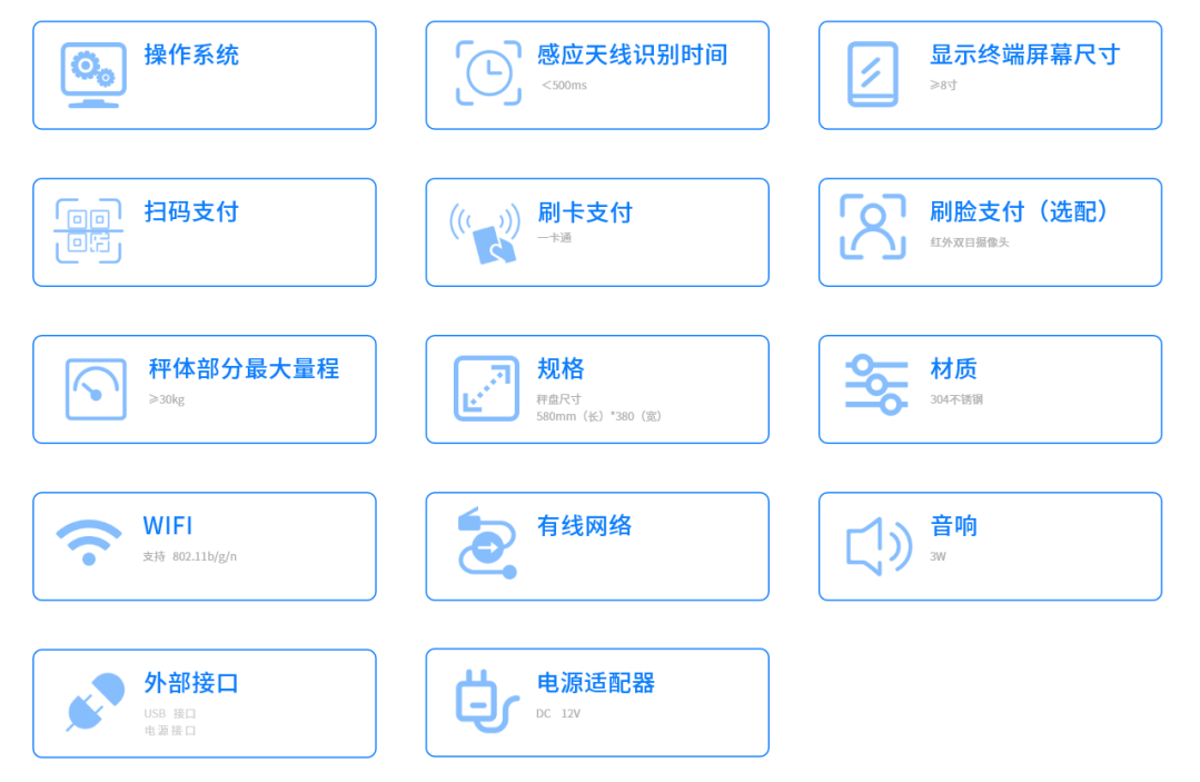 智能称重台技术规格